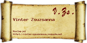 Vinter Zsuzsanna névjegykártya